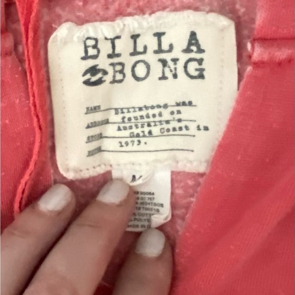Billabong Distressed Sweatshirt Hoodie, Sz M - Picture 4 of 9